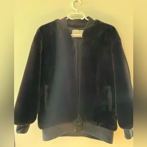 Babaton fluffy bomber jacket